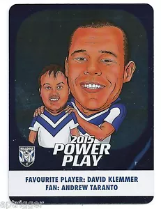 2015 NRL Power Play FAN CARD (FC2) David KLEMMER Bulldogs - Picture 1 of 1