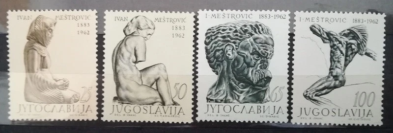 Yugoslavia 1963 - Esculturas de Iván Mestrovic MNH Foto 1 de 1