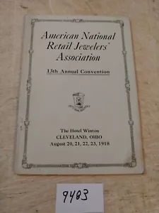 AMERICAN NATIONAL RETAIL JEWELERS ASSOCIATION PROGRAM 1918 ADVERTISING - Picture 1 of 7