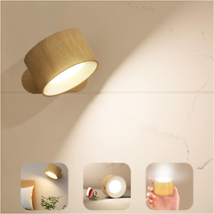 LED Sconces, Wall Mounted Lamps with Rechargeable Battery Operated USB Port 3 Co