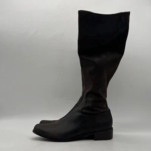 Alfani Women's Brown Leather Round Toe Side Zip Knee High Riding Boots Size 6M - Picture 1 of 7