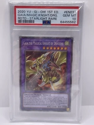 Yugioh Gaia The Magical Knight Of Dragons ROTD-EN037 PSA 10 Starlight Rare - Image 1 of 2