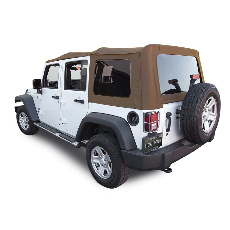 Jeep Wrangler 4 puertas JK techo blando, 2010-2018, ventanas tintadas, tela de vela de sillín Foto 1 de 4