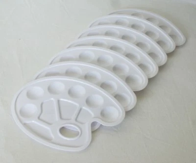 YOEEKU Farbpalette Mischpalette mit Daumenloch Weiss Kunststoff Mischpalette