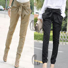 AU STOCK HIGHT RISE WOMENS BAGGY HAREM CASUAL WORK OFFICE PANTS TROUDERS P005