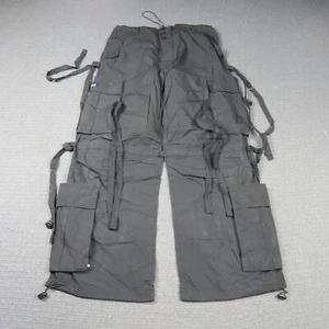 90s VTG STUKA JNCO Cargo Pants 32W 30L Black Wide-Leg Y2K Tactical Utility Skate - Picture 1 of 8