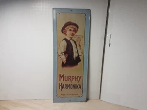 Vintage 1974 "Murphy Harmonika Made In Germany" Metal Sign Made in USA - Picture 1 of 8