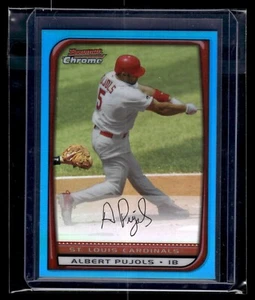 2008 Bowman Chrome Blue Refractor #153 Albert Pujols 043/150 Cardinals - Picture 1 of 2