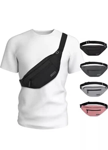 Marsupio grande a tracolla nero (4 tasche con cerniera) grande (4 tasche con cerniera) - Foto 1 di 5