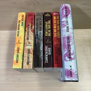 Mix of 6 Millennium Series bks - Girl with the Dragon Tattoo 1-6 Larsson Nice - Picture 1 of 7