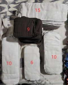 Reusable Cloth Diapers With Inserts, Liners - Picture 1 of 6