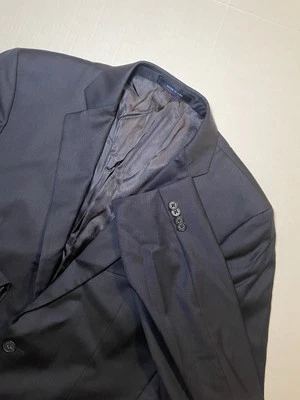 Blazer de lana Joseph Abboud Loro Piana para hombre 40L negro traje chaqueta hecho en EE. UU. Foto 1 de 4