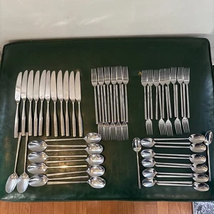 59-teiliges Retroneu Sextett 18/8 Korea Geschirr Messer, Gabeln, Löffel sehr guter Zustand - Bild 1 von 12