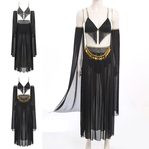 Womens Dancewear Carnival Belly Dance Outfits Tassel Costume Themed Party Bra - Picture 1 of 22