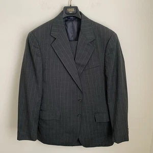 Polo by Ralph Lauren Suit Set Men 42R Chalk striped pair Pants 34 x 29 Coat vtg - Picture 1 of 16