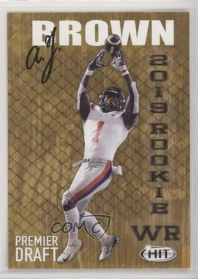 2019 Sage Hit Premier Draft AJ Brown #34 Rookie RC - Image 1 of 2