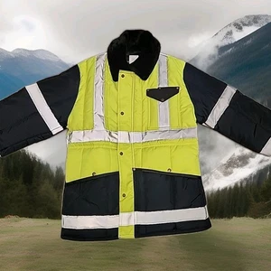 RefrigiWear High Visibility Freezer Edge Insulated Jacket Reflective Mens XL - Picture 1 of 6
