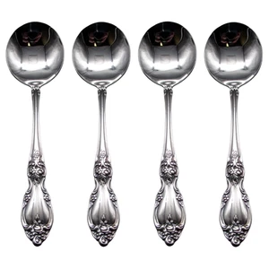 Oneida Louisiana 18/8 Stainless Steel Round Bouillon Spoon (Set of Four) - Picture 1 of 4