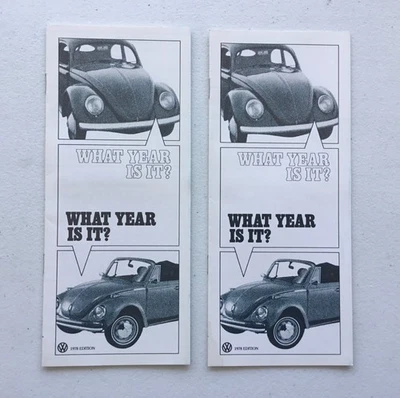 1949-1978 Volkswagen VW Sales Brochure Lot of 2 How to Tell Year Bug Was Made Foto 1 de 3