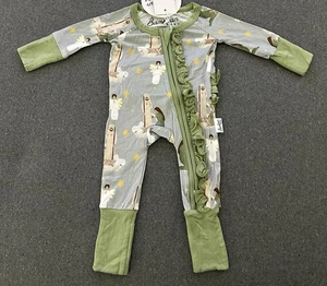 Bambus Baby Mädchen Weihnachten Reißverschluss Footie Frühchen Krippe faltbare Fäustlinge Footies - Bild 1 von 13
