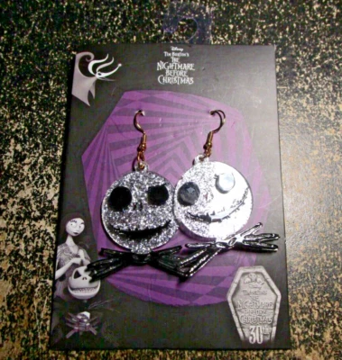 Disney's The Nightmare Before Christmas HALLOWEEN Jack Skeleton Dangle Earrings - Image 1 of 3
