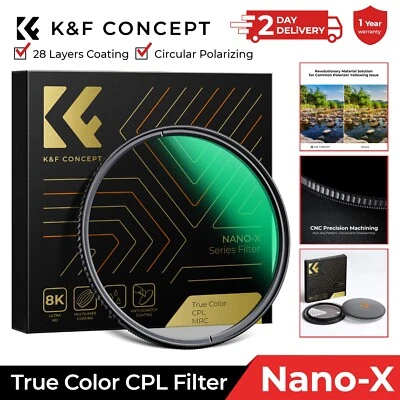 K&F Concept True Color Nano-X CPL Circular Polarizing Filter 49-82mm 28 layers - Image 1 of 4