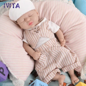 IVITA 15''Lifelike Silicone Reborn Doll Handmade Sleeping Baby Boy Kids Gifts - Picture 1 of 12