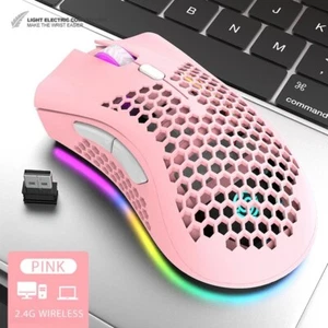 BM600 Oplaadbare Usb 2.4G Draadloze Rgb Licht Honingraat Gaming Muis - Afbeelding 1 van 3