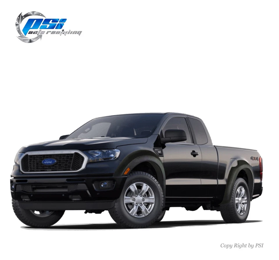 Extension Style Fender Flares Fits Ford Ranger 19-23 6'1" Bed Only, Textured Foto 1 de 4