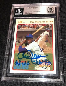 CLEON JONES SIGNED 1969 NEW YORK METS 1994 SPECTRUM #14 BECKETT 337 - Picture 1 of 2