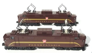 Exceptional Williams O gauge Pennsylvania EP5 brown 5 stripe AA locomotives - Picture 1 of 22