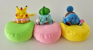 Loose lot of 3 Poke'mon Chubby Pikachu Bulbasaur Squirtle vinyl figures - Picture 1 of 10