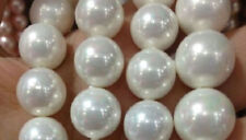 Hot! new South Sea white shell pearl 6mm~20mm round loose beads long 15''