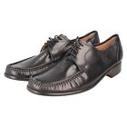 MENS GRENSON BLACK LEATHER LACE UP SMART MOCCASIN SHOES CREW UK 9.5G EX DISPLAY