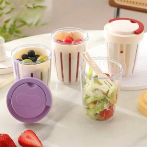 Drainage Function Plastic Fruit Cup Portable Lunch Box Fruit Storage - Picture 1 of 16