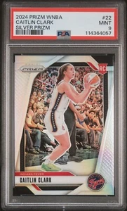 2024 Panini WNBA Prizm Caitlin Clark RC Silver Rookie #22 Fever PSA 9 - Foto 1 di 2