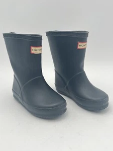 HUNTER First Classic Boots Black Toddler/Kids 7 Waterproof Rubber Rain boot - Picture 1 of 19