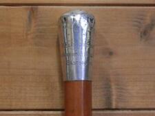 WW1 Military Walking Stick Drill Cane Hallmarked Silver 1918 '"R.A.F" Eastbourne
