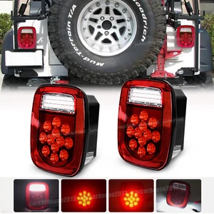 Pair 39 LED Tail Lights Brake License Plate Lamp For Jeep Wrangler YJ TJ CJ5 CJ7 - Picture 1 of 14