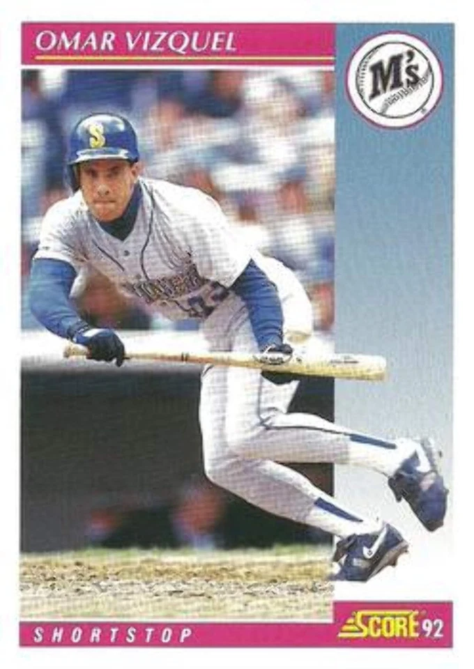 #162 Omar Vizquel - Seattle Mariners - 1992 Score Baseball - Image 1 of 1