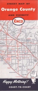 1963 Enco Road Map: Orange County and Vicinity NOS - Picture 1 of 1