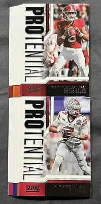 2023 Panini Score Football Cards Insert PROtential Rookies RC / Gold parallels - Image 1 of 4
