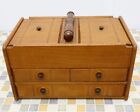 [Used] Japanese Antique Wooden Haribako Sewing box Chest of Drawers