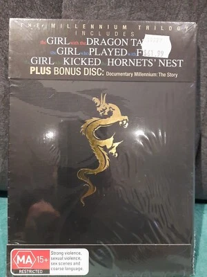 Girl With The Dragon Tattoo Millennium Trilogy REGION 4 DVD NEW & SEALED BOX SET - Image 1 of 4