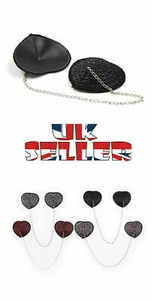 Diamonds sparkling Sexy Pair of  chain cover Pasties Heart Nipple Cover Sticker - Picture 1 of 6