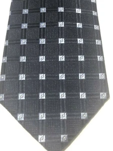Tommy Hilfiger Mens Silk Necktie Tie Dark/Light Blue EUC  - Picture 1 of 3