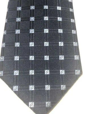Tommy Hilfiger Mens Silk Necktie Tie Dark/Light Blue EUC  - Image 1 of 3