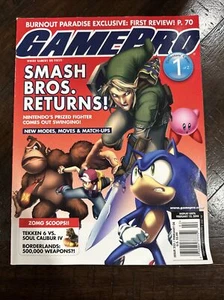 FEBRUARY 2008 GAMEPRO vintage video game magazine SMASH BROTHERS - Picture 1 of 2