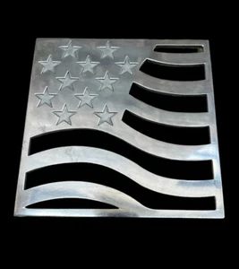 Vintage Mid Century Modern MCM Aluminum Hot Plate/Trivet Stars/American Flag 7” - Picture 1 of 10