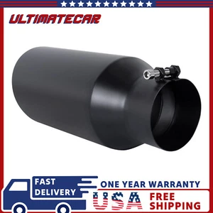 5" Entrada 6" Salida 15 pulgadas Largo Acero Inoxidable Borde Laminado Punta de Escape Diesel - Imagen 1 de 10